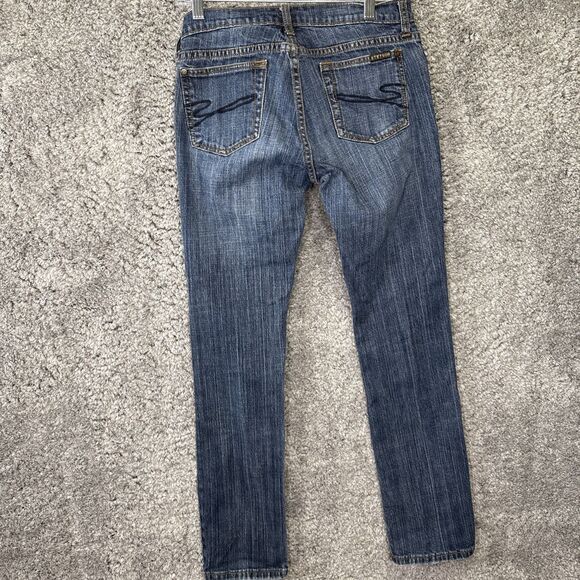 Y2K Stetson Stovepipe Straight Leg Jeans Womens 4 Low Rise Western Country Denim - Picture 7 of 10
